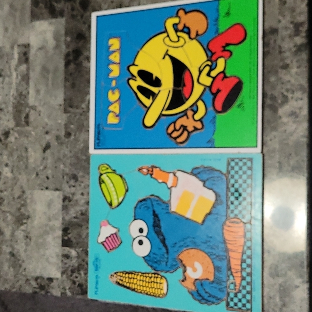 Vintage 🍪 Monster & Pac-Man Puzzles